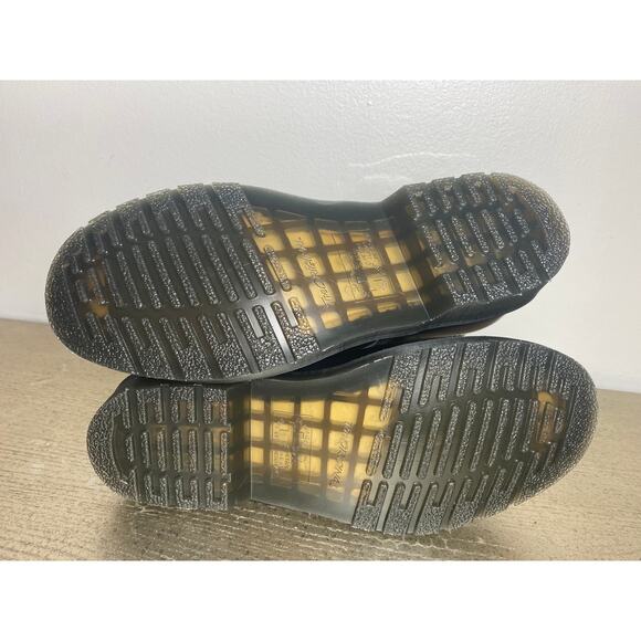 NWT DR MARTENS BOOTS 9 BLACK LEATHER SMOOTH 1460 LACE UP WHITE FAIRY GRUNGE GOTH - Picture 15 of 15